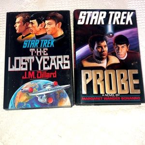 Star Trek The Lost Years & Probe hard cover novels 1989 & 1992 books